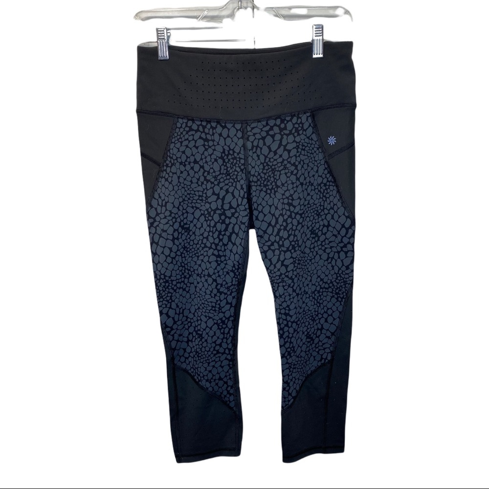 Athleta Crocodile Stealth TruCool Capri Skulptek Medium - Picture 3 of 14